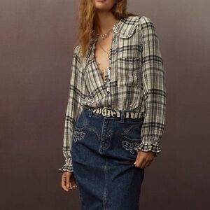 Pilcro Collared Keira Blouse NWT